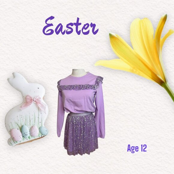 Sparkle Tulle pleated skirt and top for girls.  J. Crew Age 12 - Picture 10 of 10